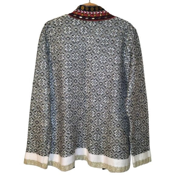 Soft Surroundings Embellished Open Drape Cardigan Knit Sweater - Picture 2 of 6